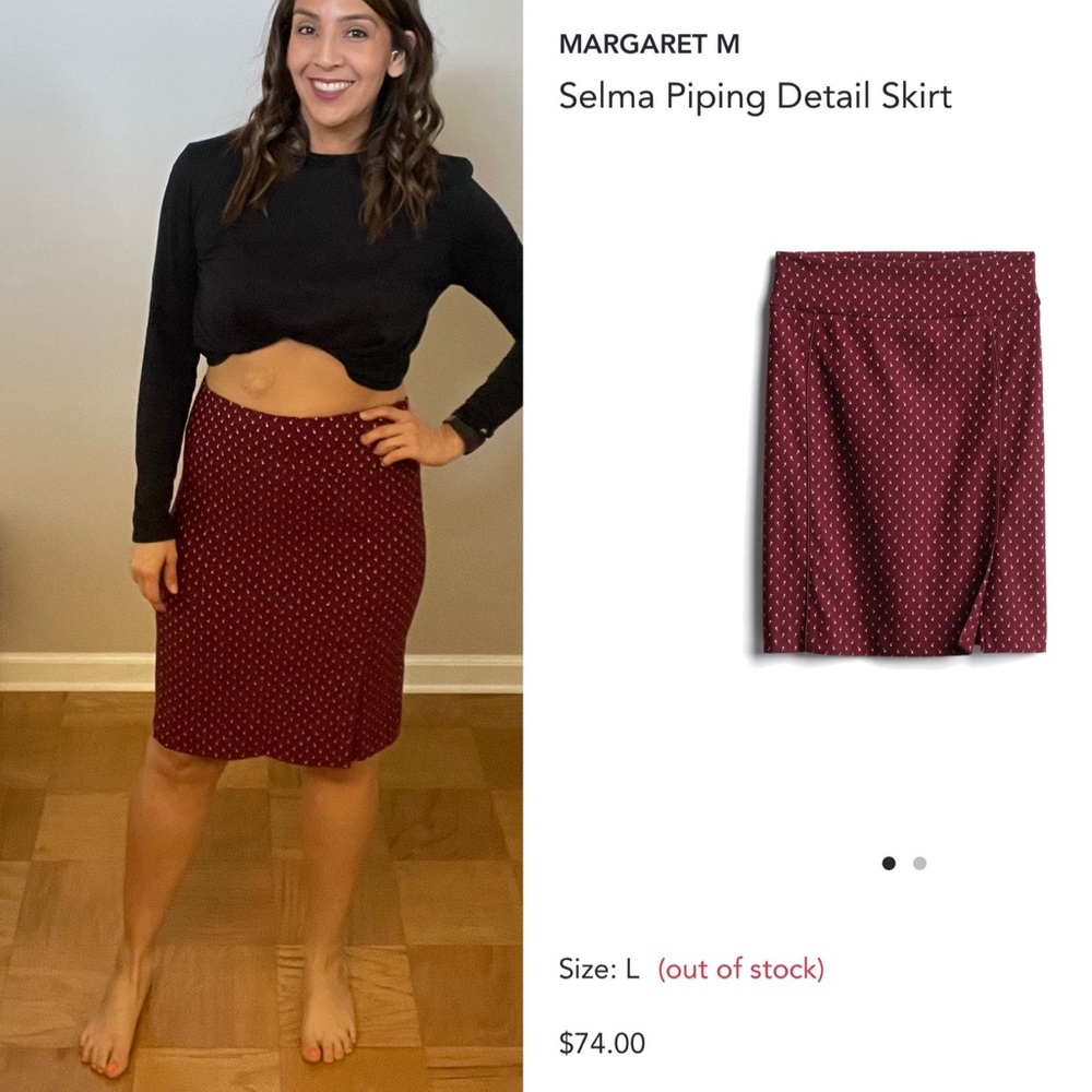 Margaret M Selma Piping Detail Skirt